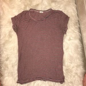 brandy melville red white and blue striped t-shirt